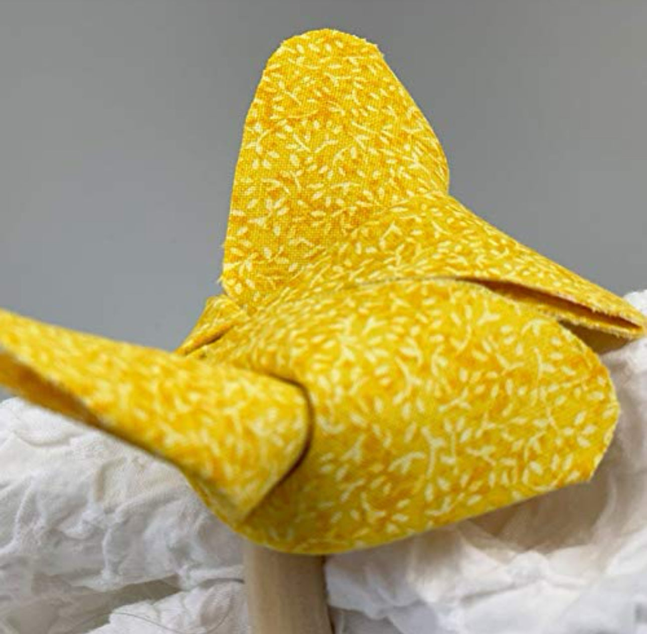 Delicate Yellow Origami Butterfly Napkin Rings - Set of 4