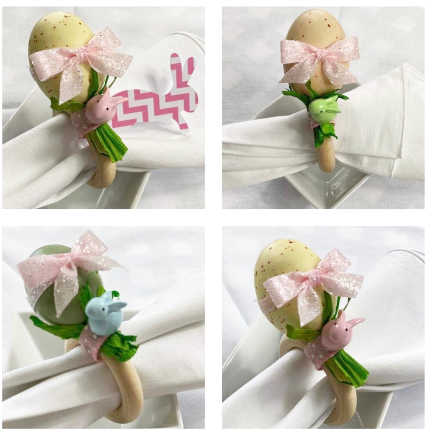 Eggs And Bunny-Set Of 4