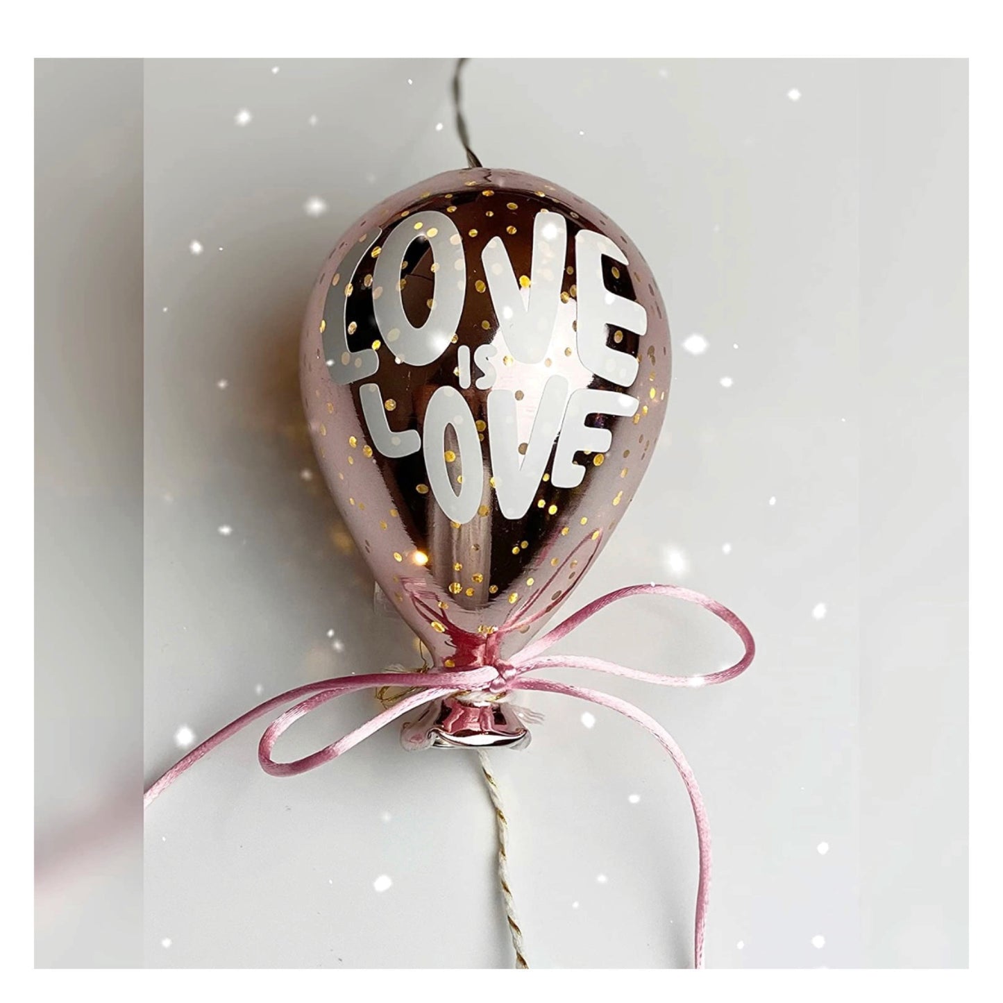 LOVE IS LOVE-Pink Glass Ballon