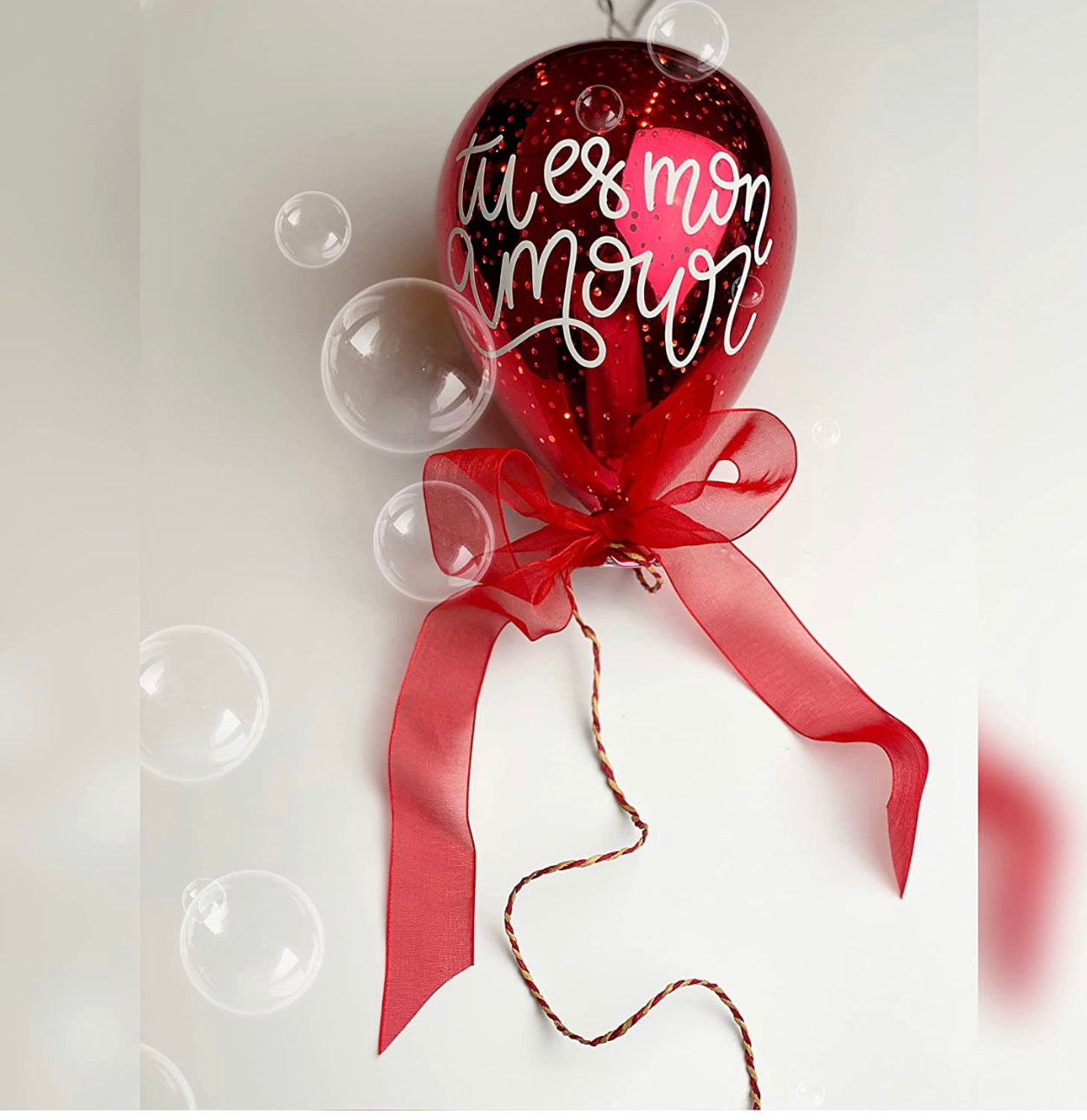 Tu Es Mon Amour! - Red Glass Ballon