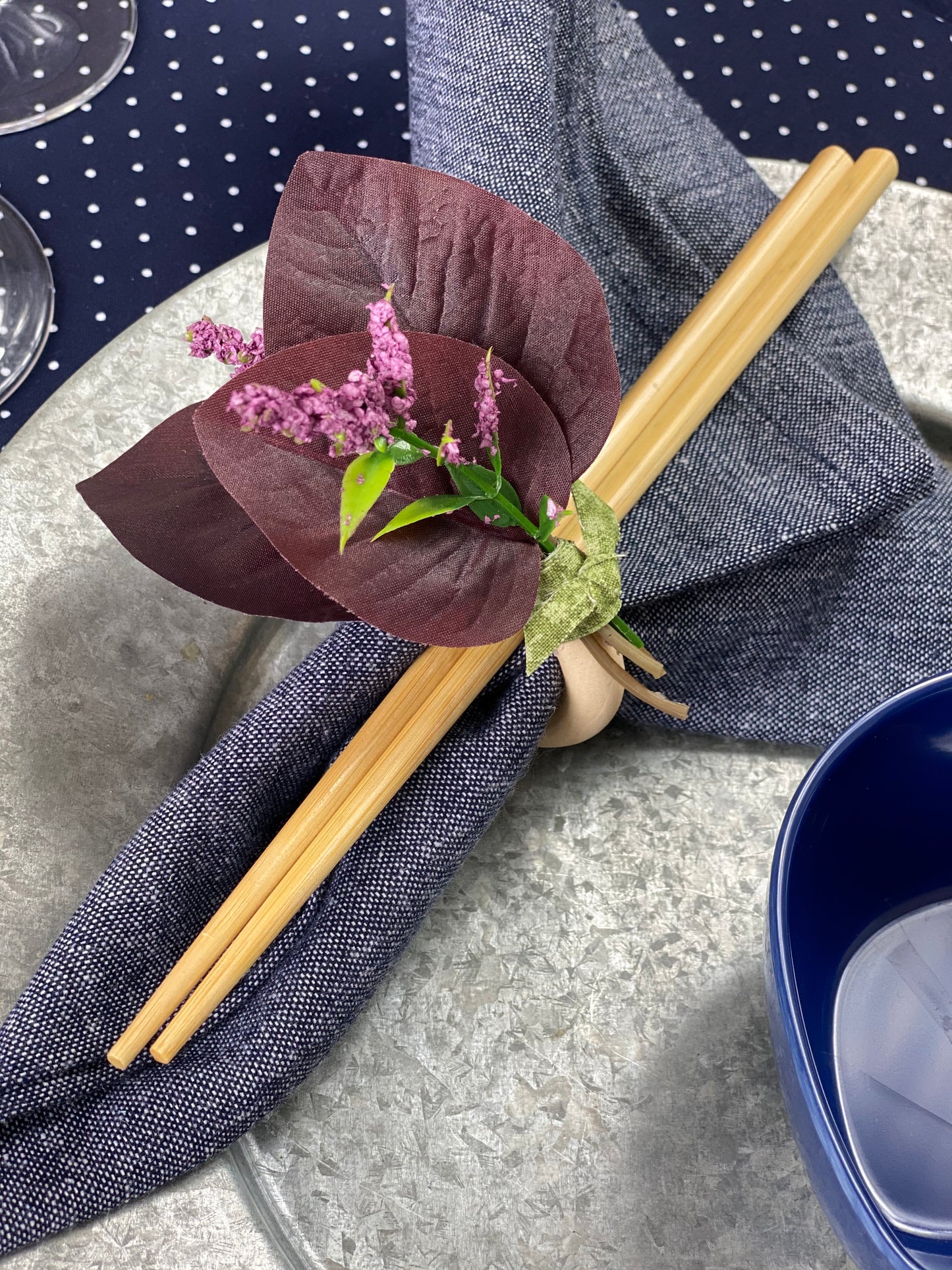 Nice Pink Blossom Napkin Rings - Set of 4