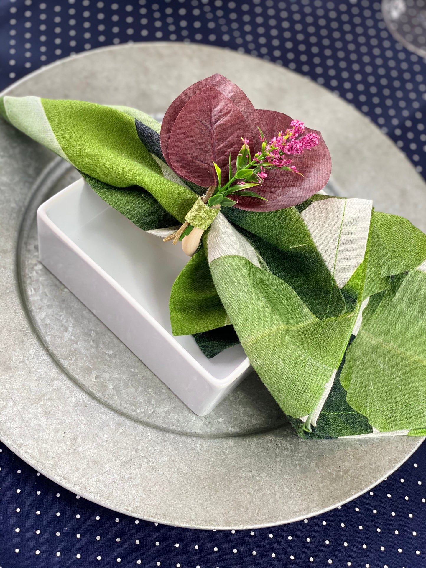Nice Pink Blossom Napkin Rings - Set of 4