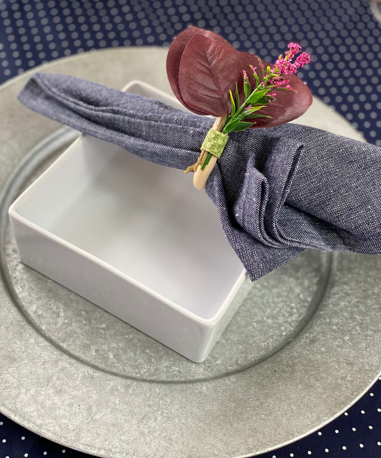 Nice Pink Blossom Napkin Rings - Set of 4