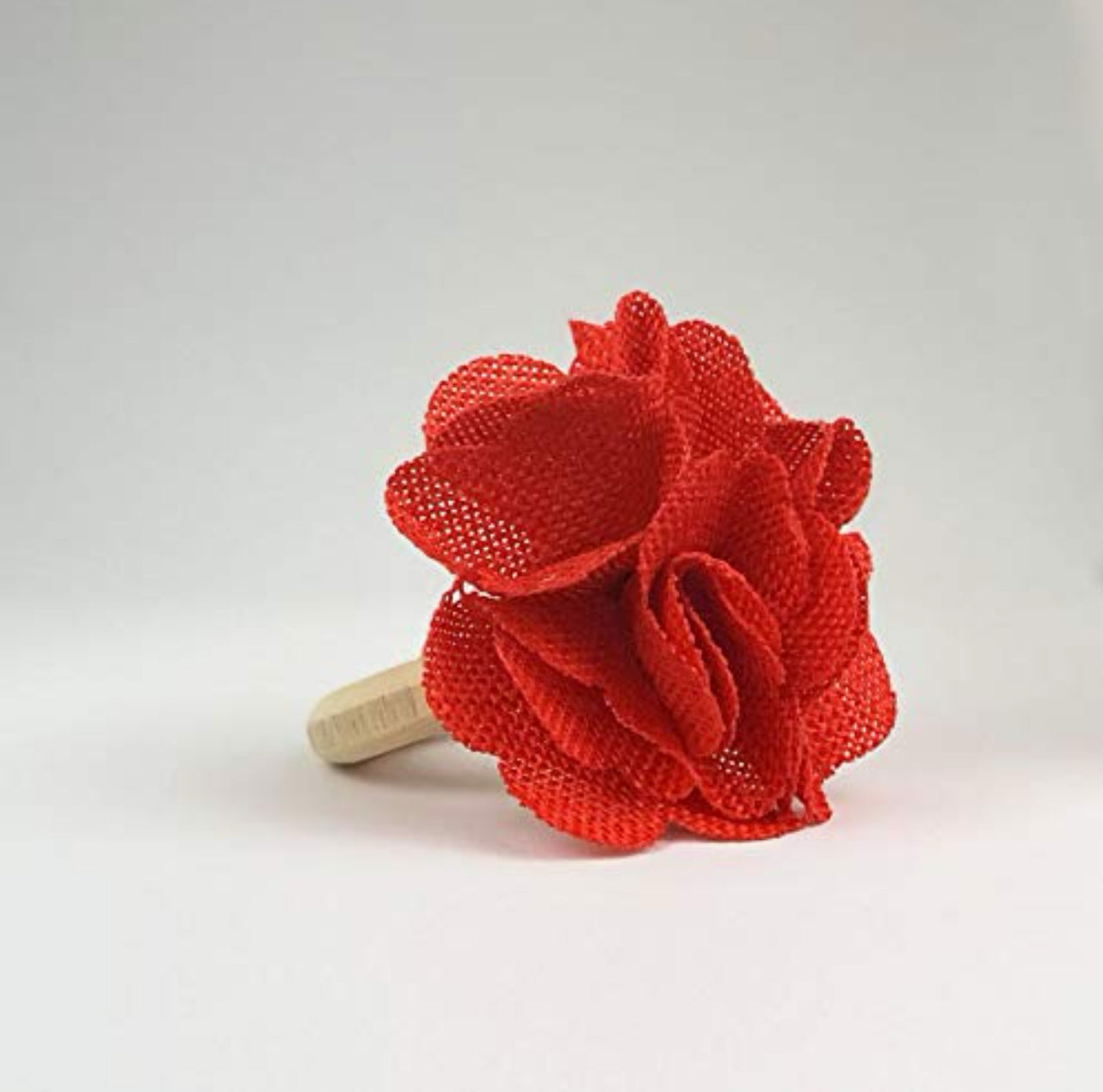 Rustic Red Carnation Napkin Rings - Set of 4