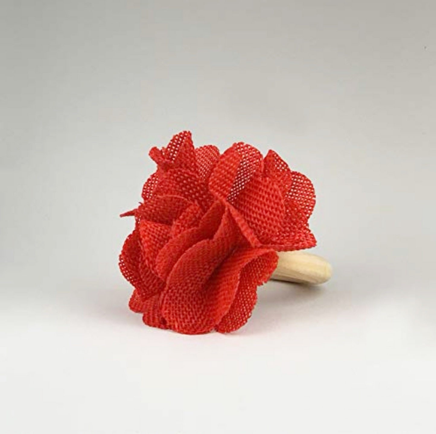 Rustic Red Carnation Napkin Rings - Set of 4