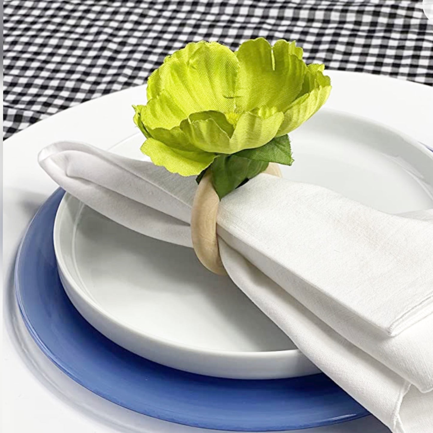 Nature Green Flower - Set of 4