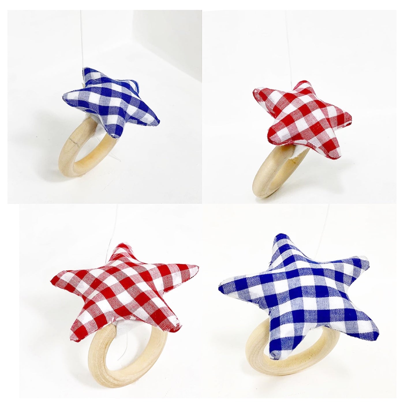 4th of July Star’s -Set of 4