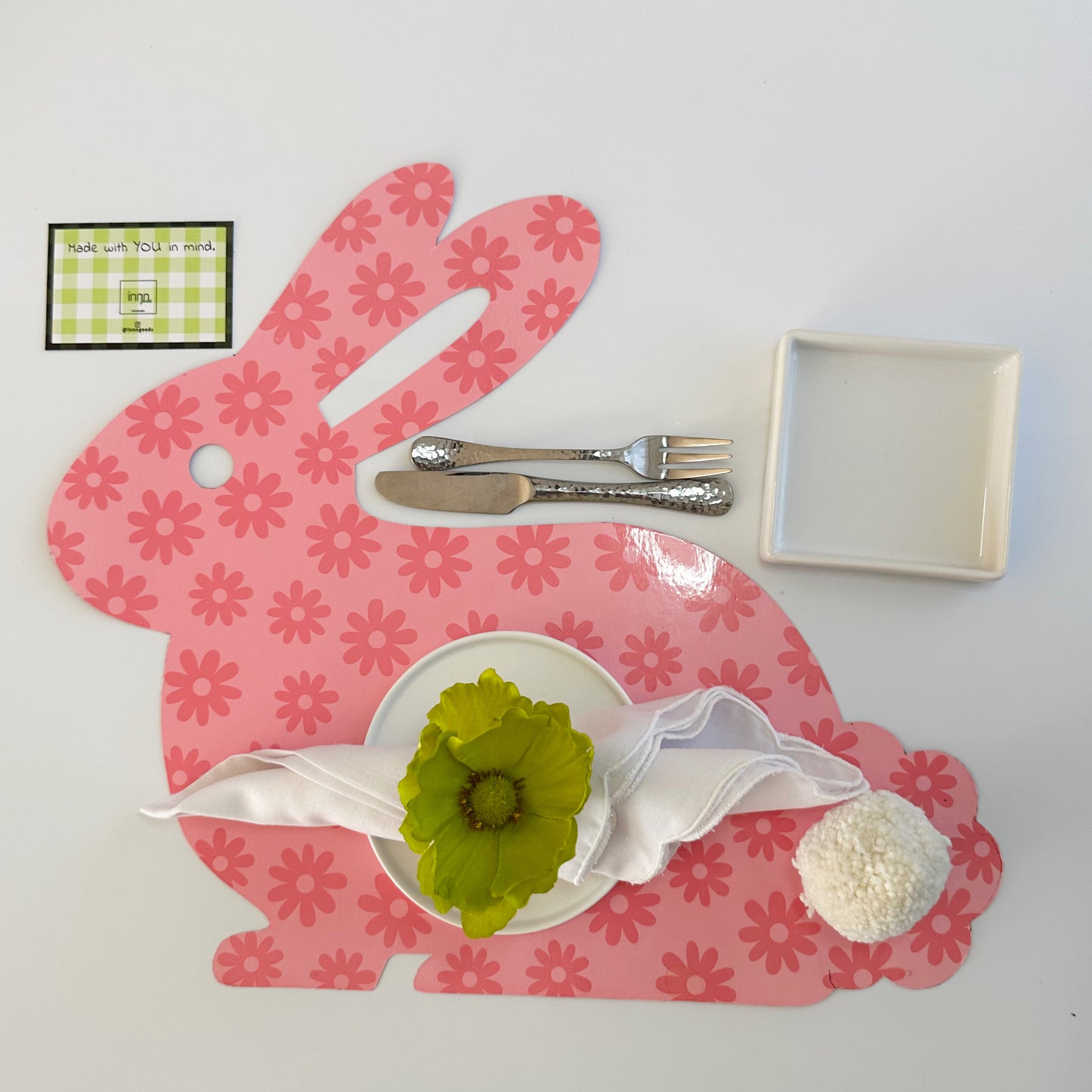 Nature Green Flower - Set of 4