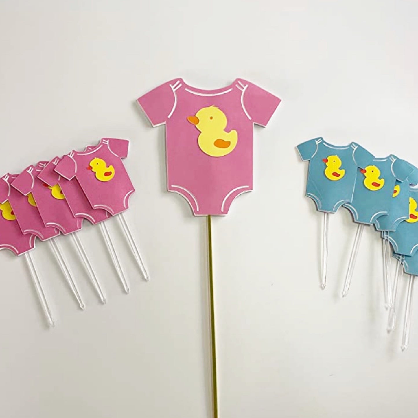 Vintage-Inspired Cupcake Toppers for Happy Parties - Set Of 10(5 Pink/5 Blue)