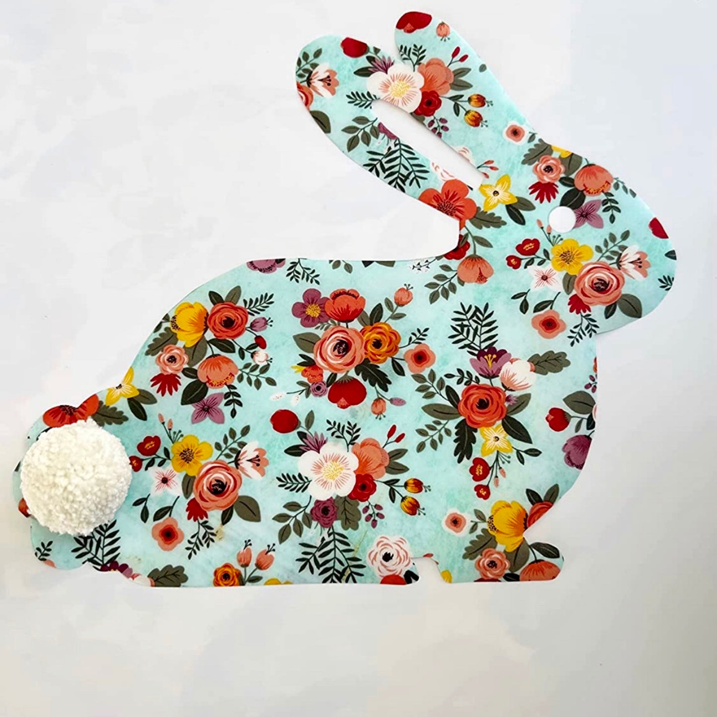 Easter Bunny Delight: Handmade Bunny Placemat with Pom-Pom Tail