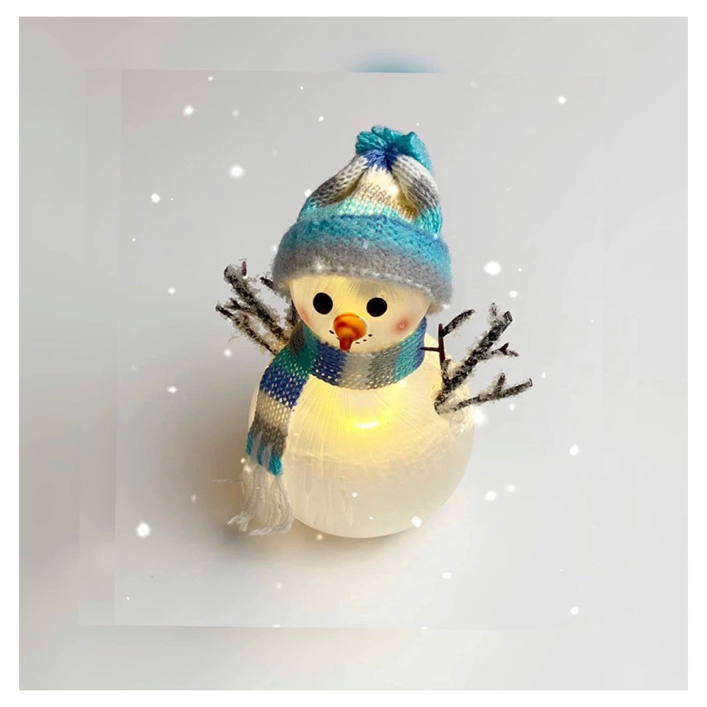 Enchanting Trio Of Crystal Petit Snowmen - Set of 3