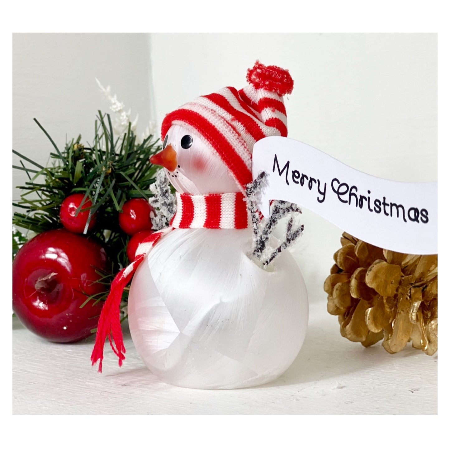 Enchanting Trio Of Crystal Petit Snowmen - Set of 3