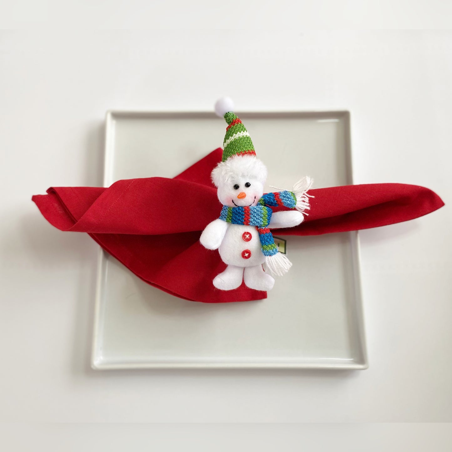 •	Joyful Snowman Napkin Rings
