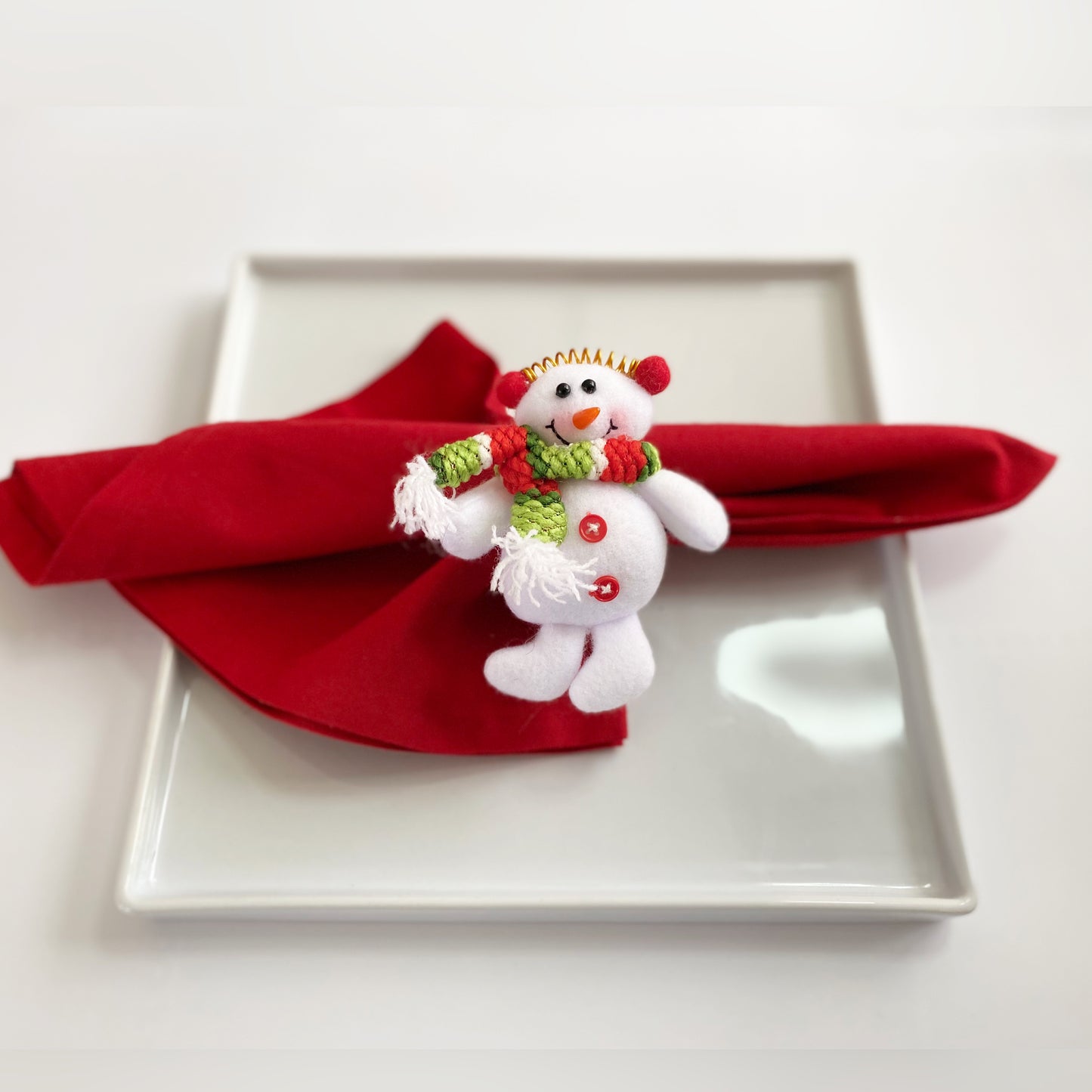 •	Joyful Snowman Napkin Rings