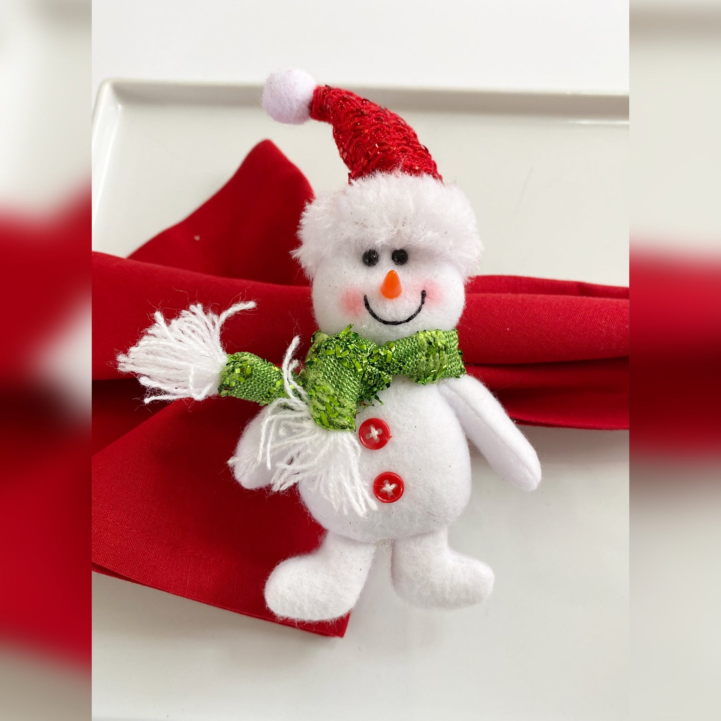 •	Joyful Snowman Napkin Rings