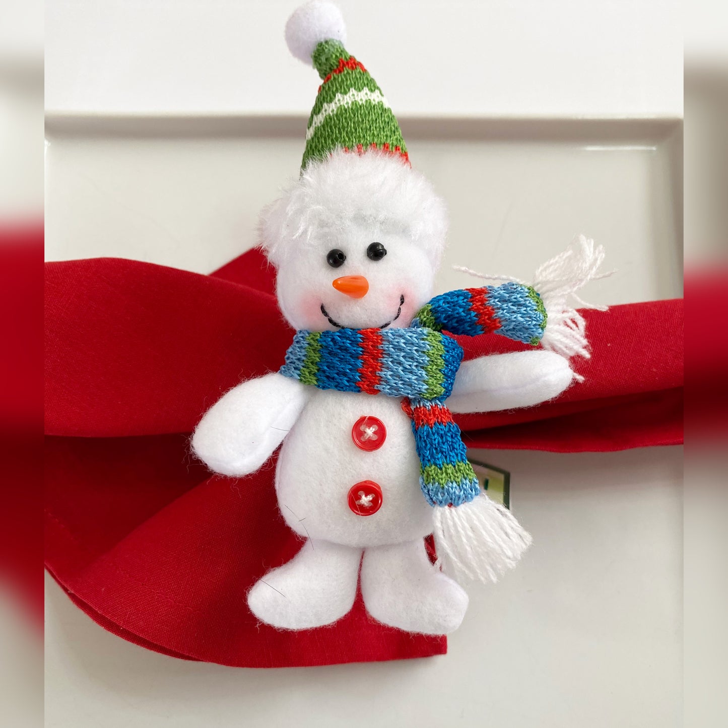 •	Joyful Snowman Napkin Rings
