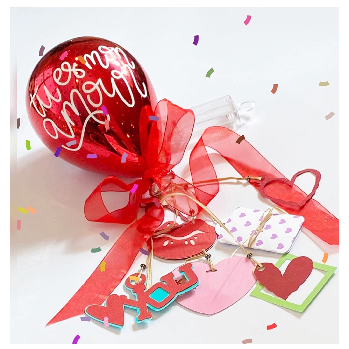 Tu Es Mon Amour! - Red Glass Ballon
