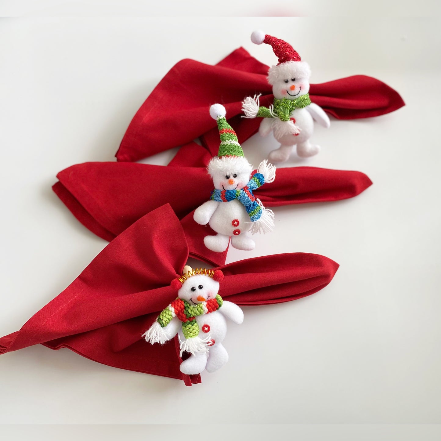 •	Joyful Snowman Napkin Rings