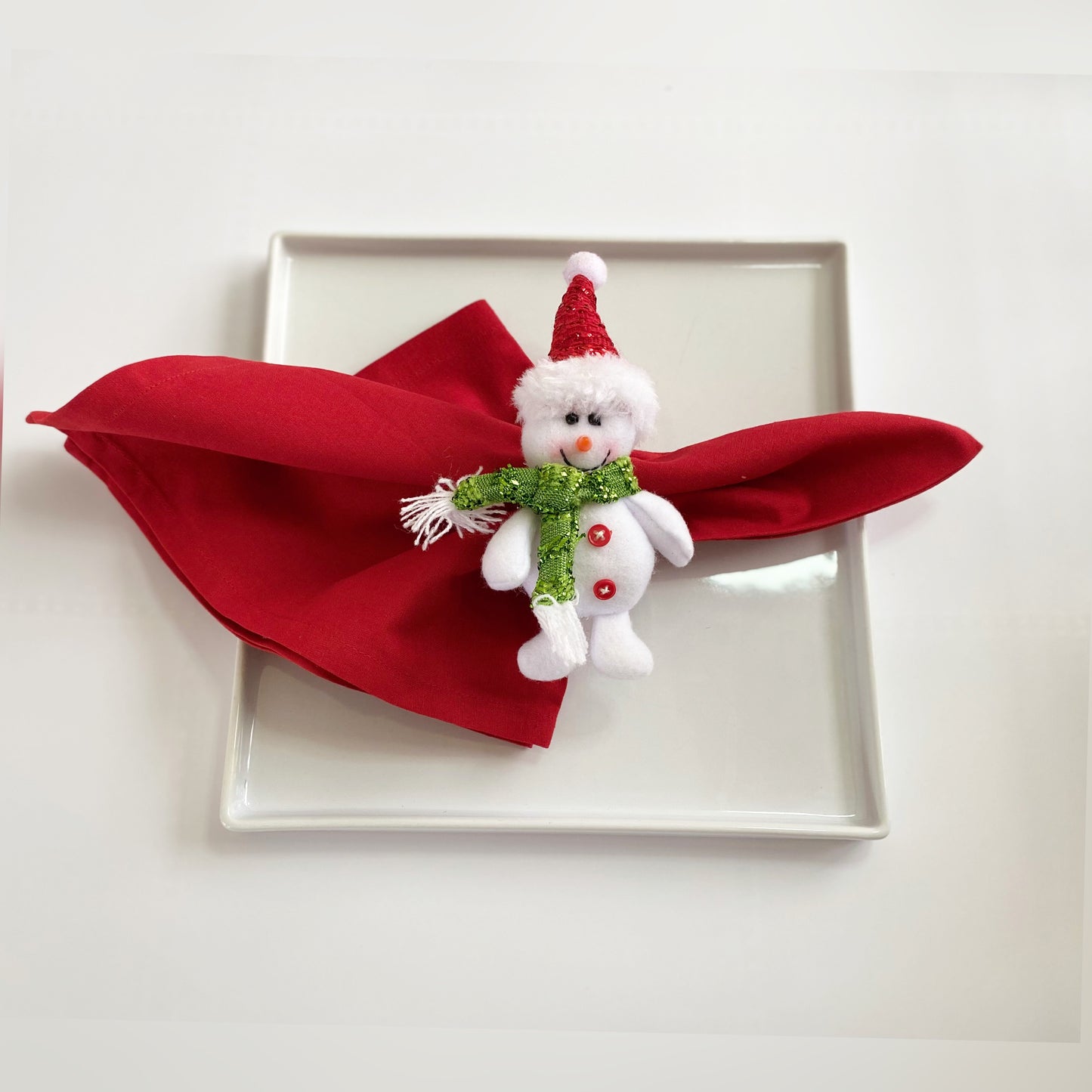 •	Joyful Snowman Napkin Rings
