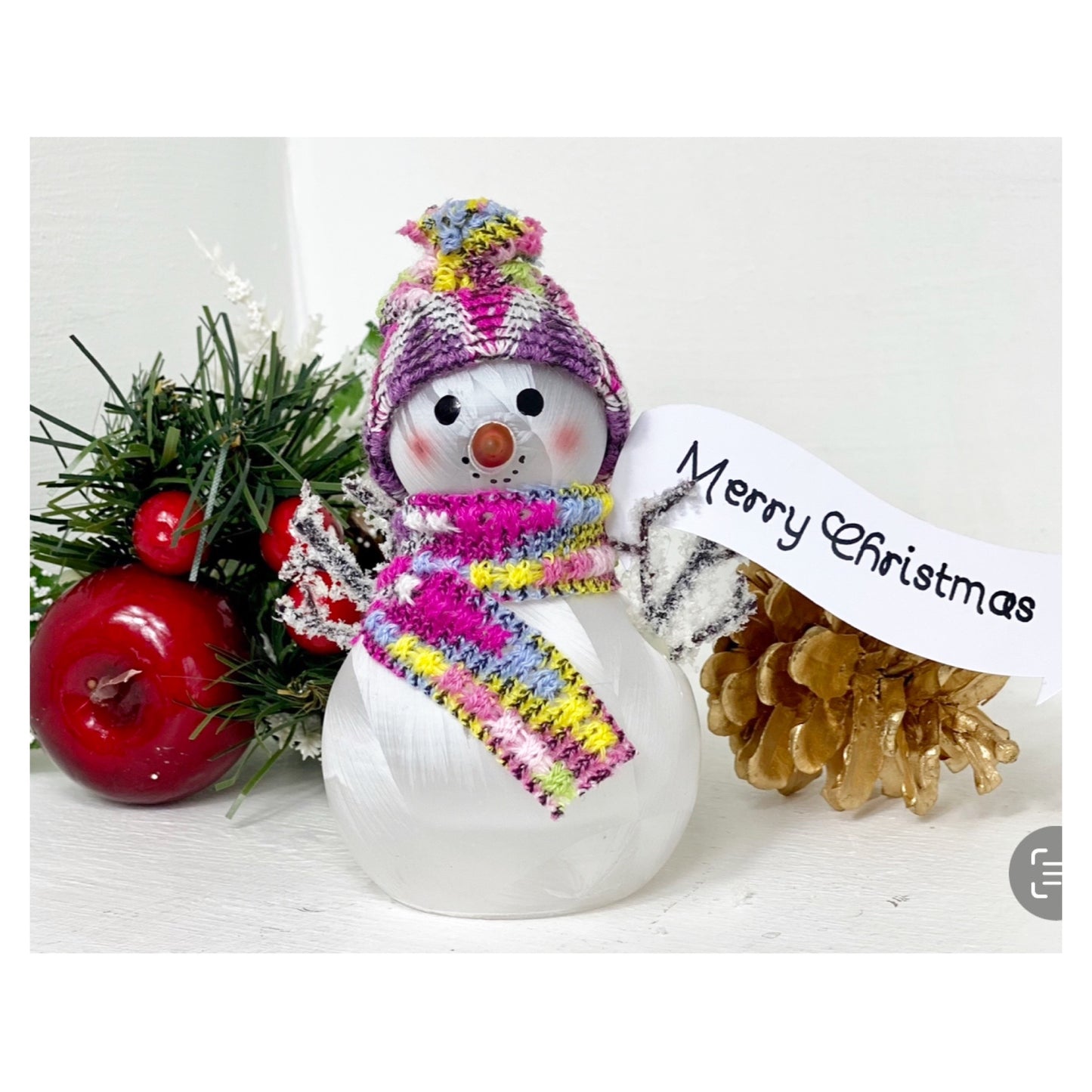 Enchanting Trio Of Crystal Petit Snowmen - Set of 3