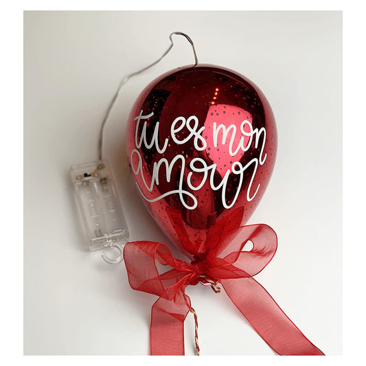 Tu Es Mon Amour! - Red Glass Ballon