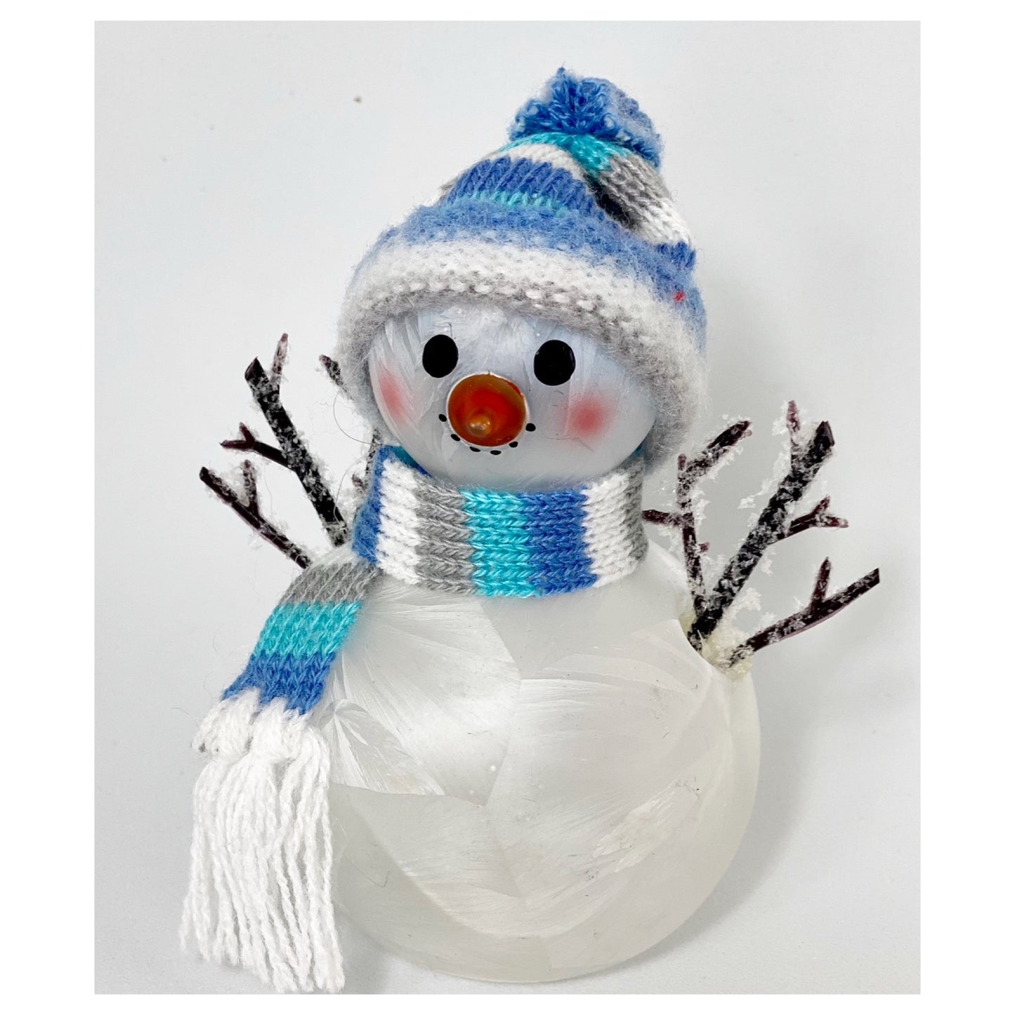 Enchanting Trio Of Crystal Petit Snowmen - Set of 3