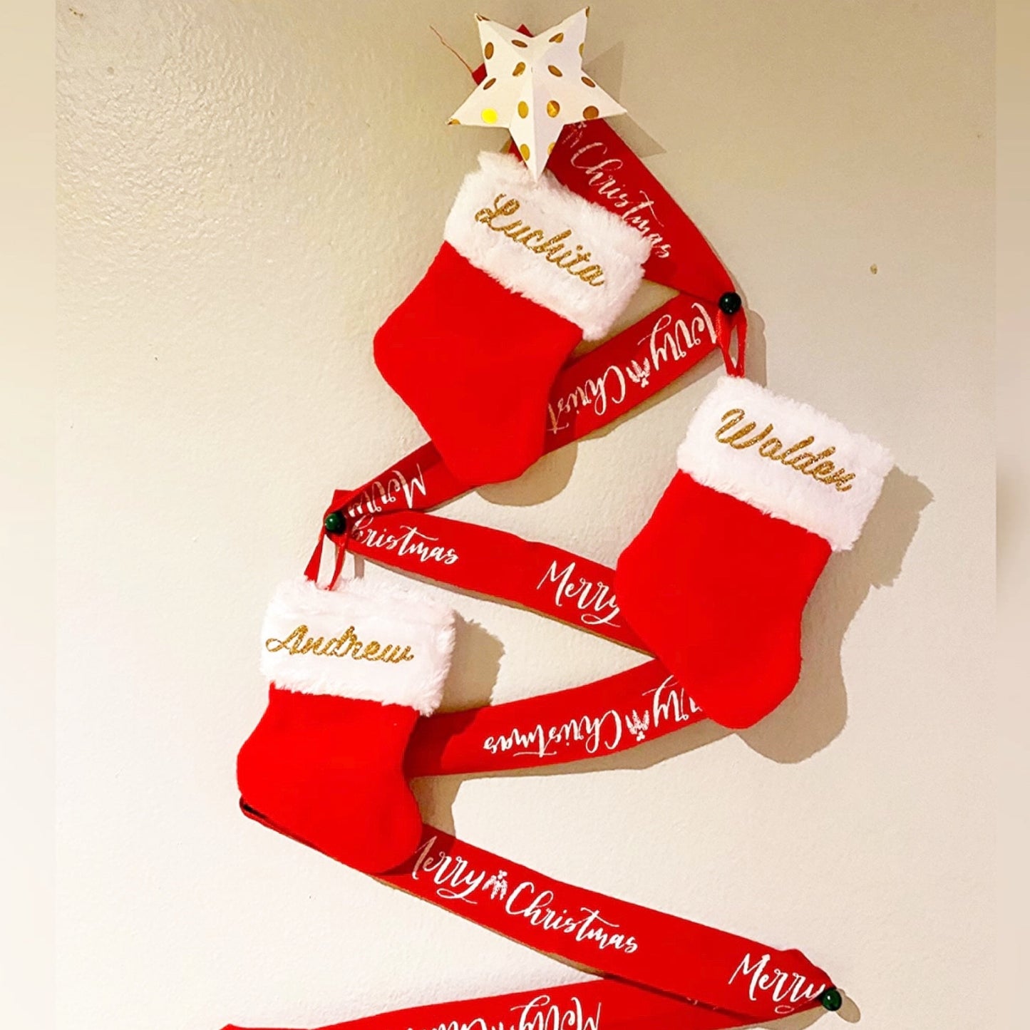 Charming Family Name Christmas Boots-Set of 4