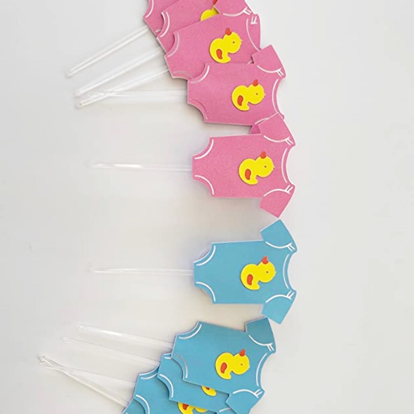 Vintage-Inspired Cupcake Toppers for Happy Parties - Set Of 10(5 Pink/5 Blue)