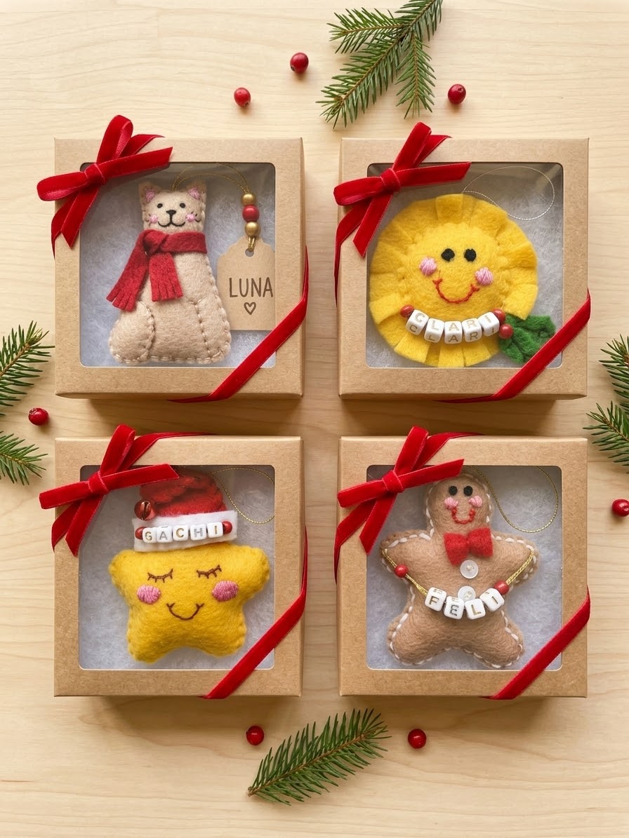 Handmade Felt Christmas Ornaments – Little Keepsakes Made with Love ❤