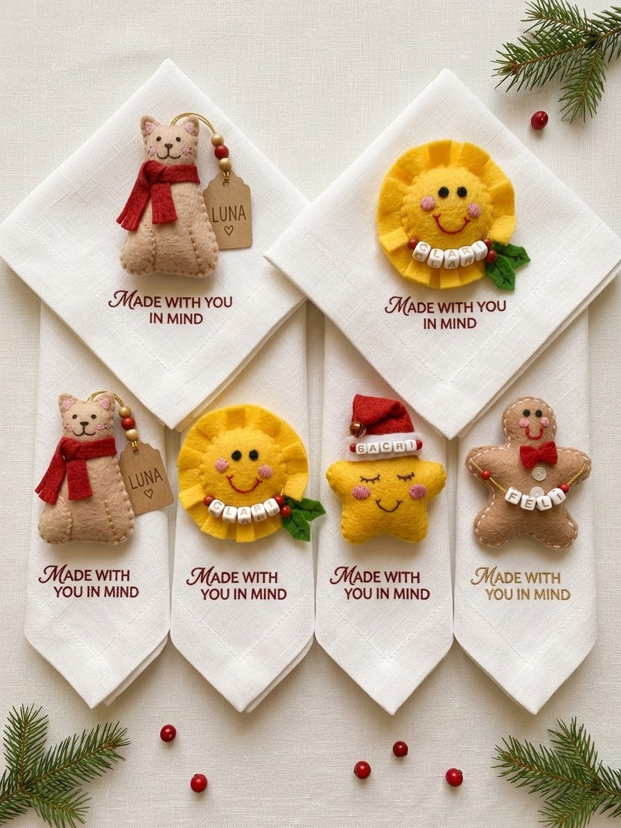 Handmade Felt Christmas Ornaments – Little Keepsakes Made with Love ❤