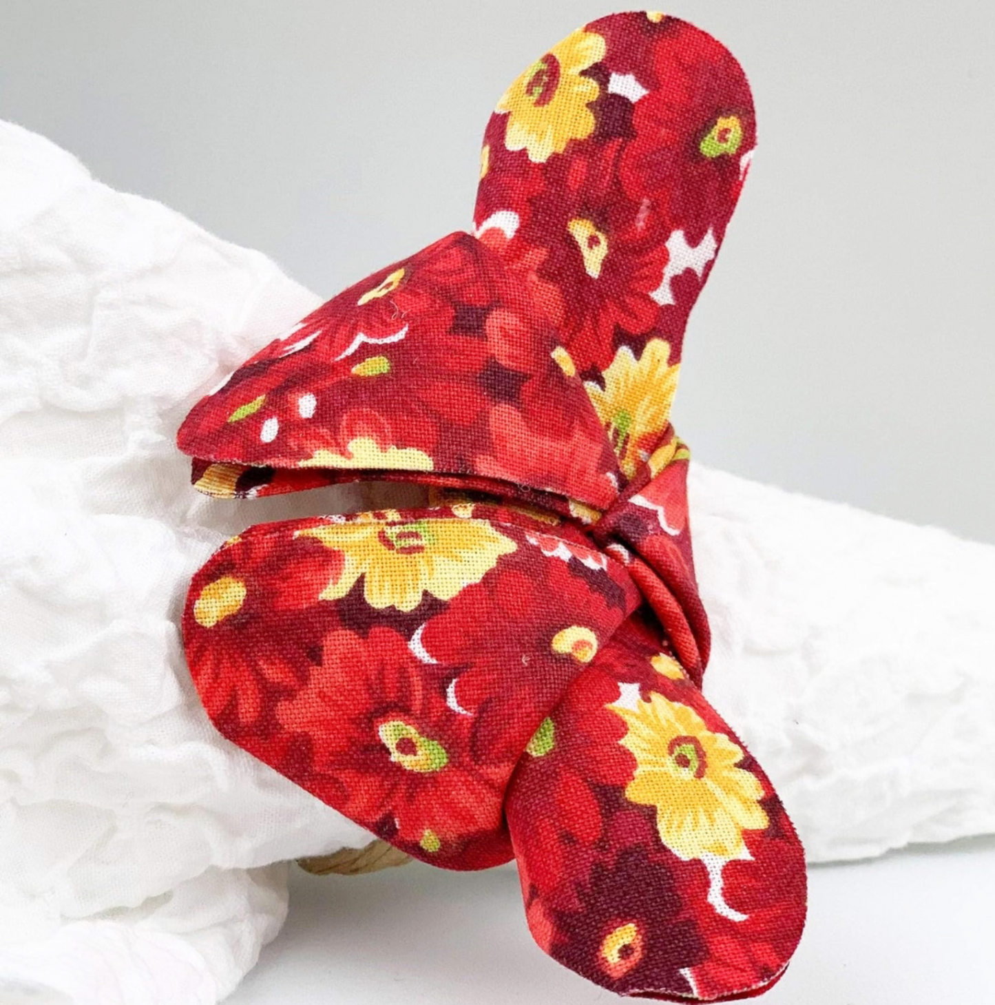 Origami Butterfly Blossom Napkin Rings - Set of 4/Red