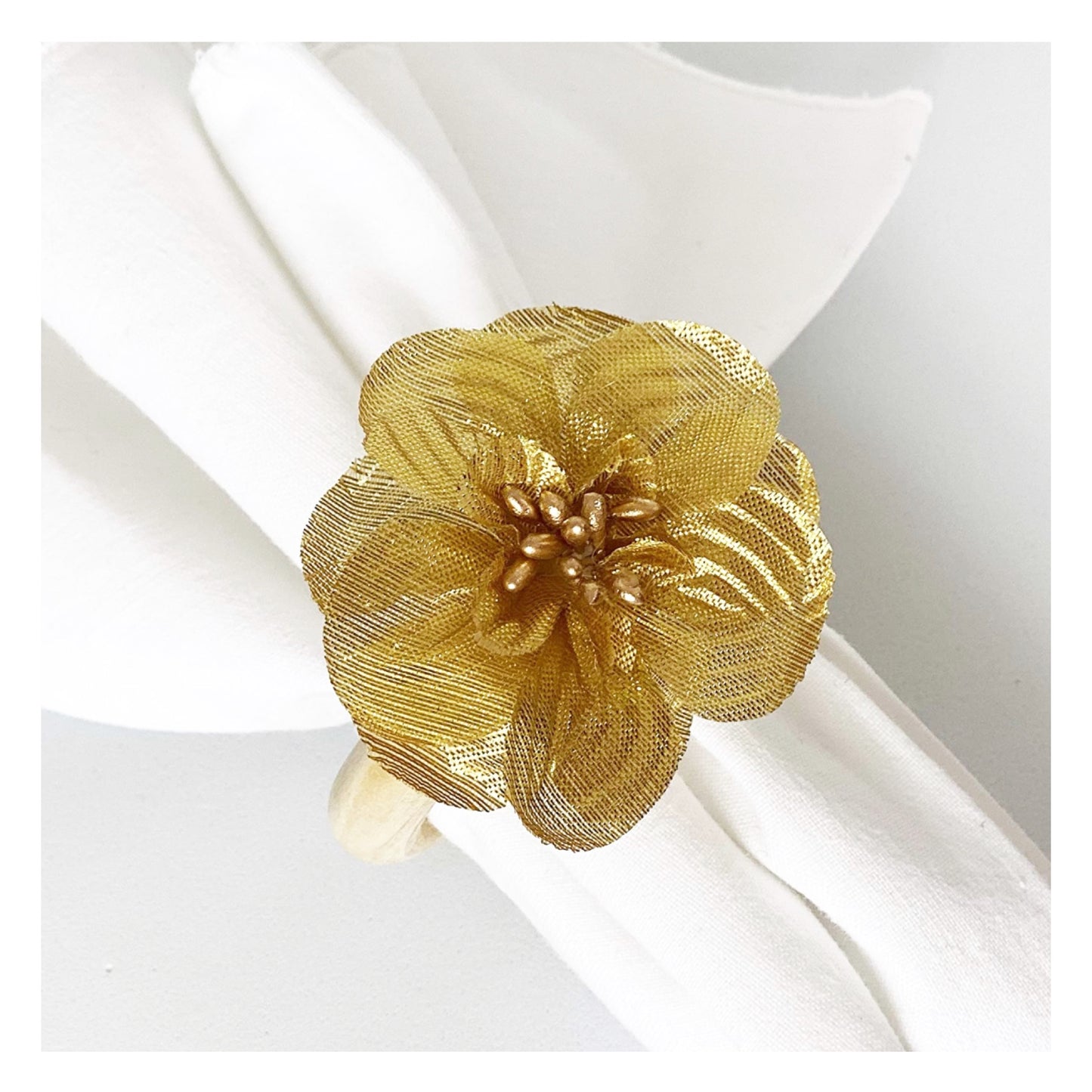 Golden Flower-Set of 4