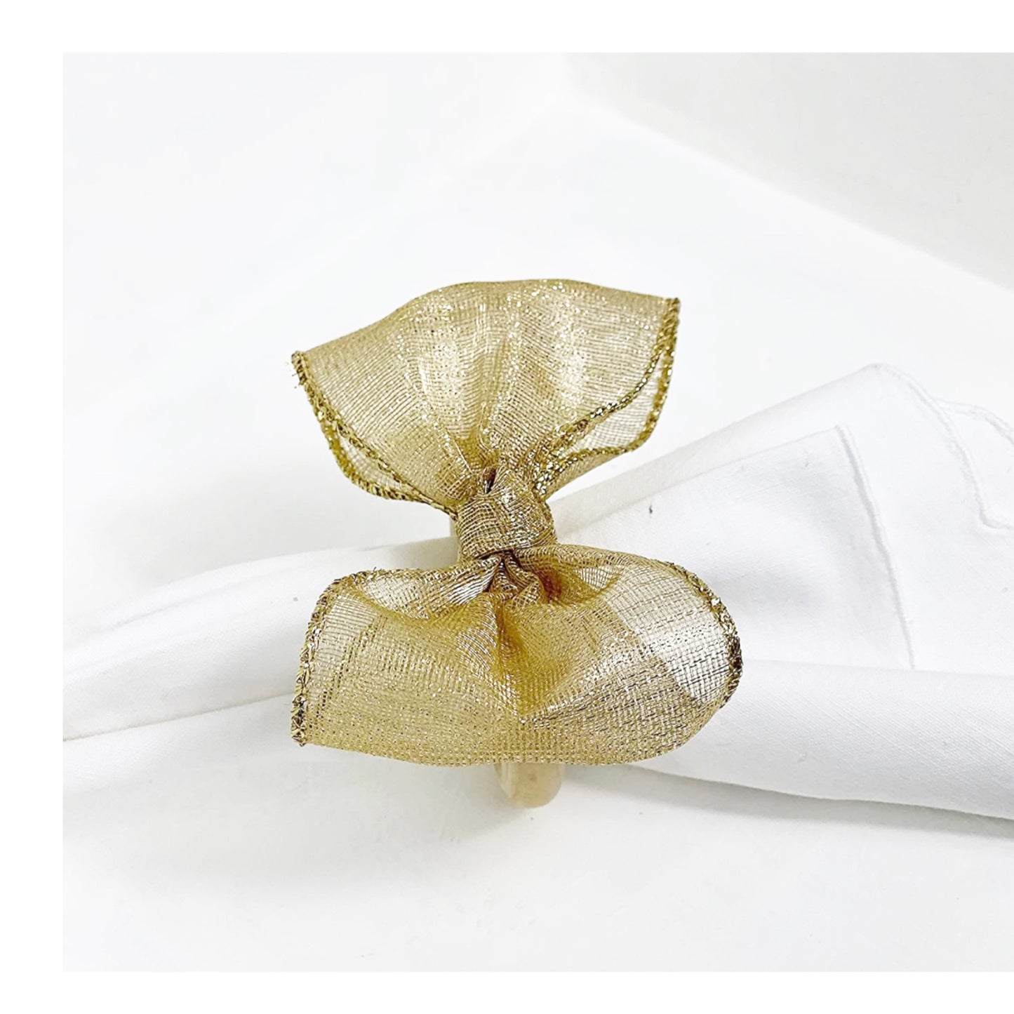 Charming Golden Bow Twist-Set of 4