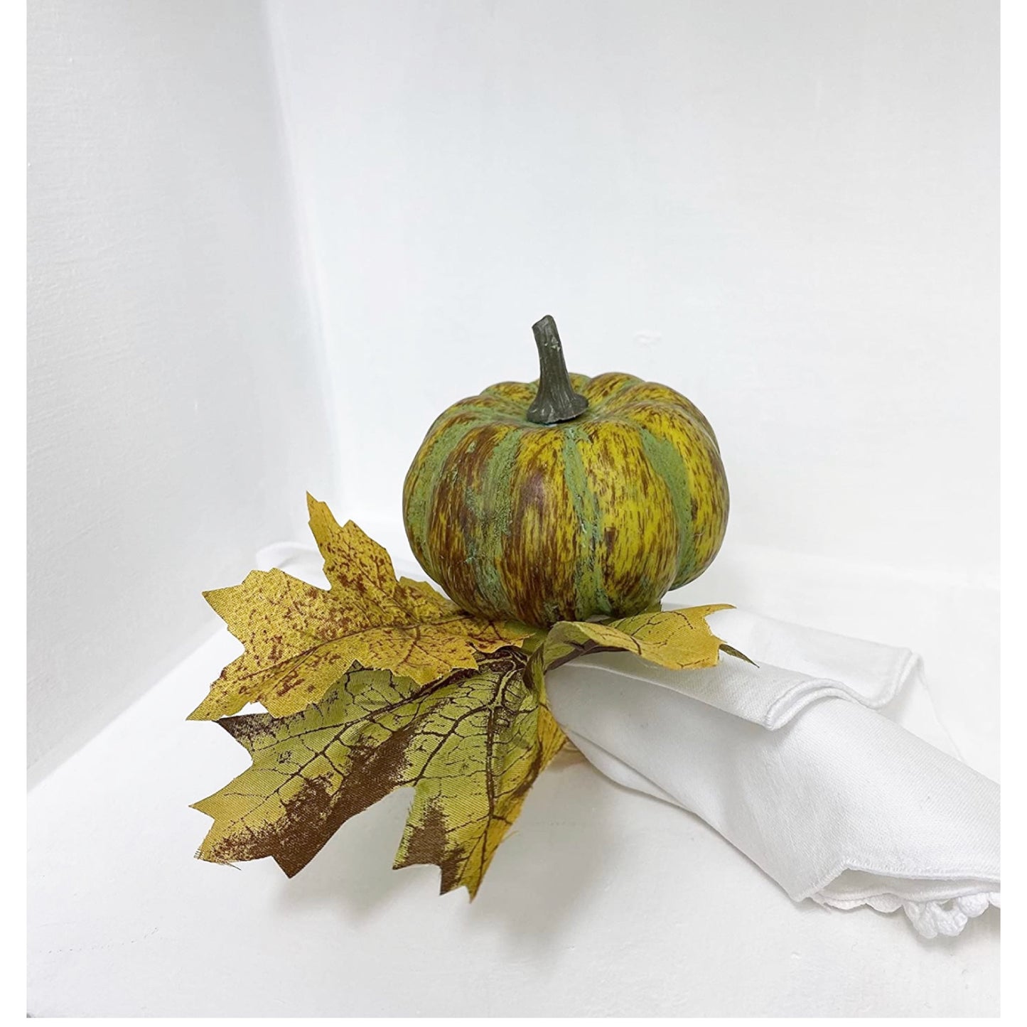 Pumpkin with leaves-Set of 4